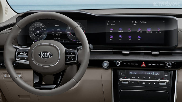 New Kia Carnival interior revealed with large displays - Autodevot